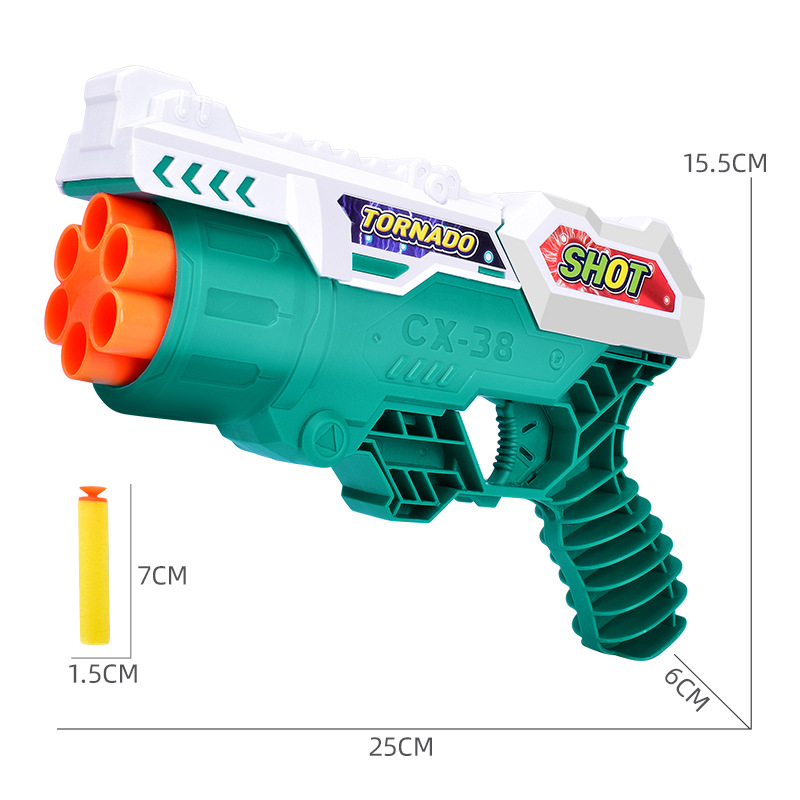 儿童玩具男孩枪吸盘创意软弹枪手动上膛射弓户外对战射击 - 图1