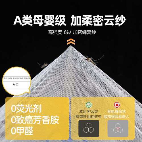 三开门落地式蚊帐家用卧室2026新款高级宫廷免安装支架杆加粗加厚 - 图0