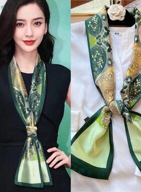 Long silk scarves women fashionable neckscarves and scarves