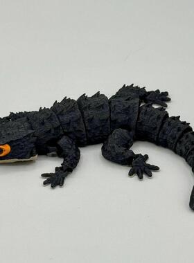 打印仿真鳄鱼蜥蜴玩具3D模型摆件