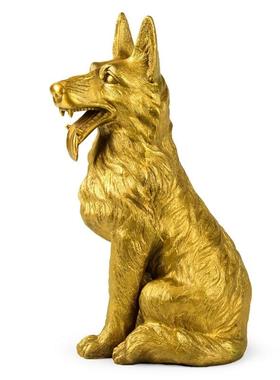 铜狗 生肖狗 黄铜狼狗摆件铜器狗 摆件