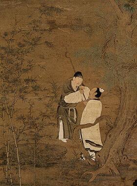 宋徽宗 赵佶 文会图 古字画真迹高清微喷复制人物画挂画装饰画