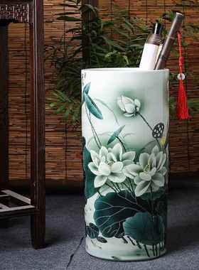 高档新式干花家居中摆件景德镇陶瓷瓶插花现代花装简约客厅饰品水