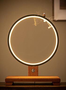 陶瓷立莲南海观音菩萨佛像摆件灯圈白瓷观世音菩萨站立像家用供奉