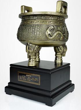 三足大招铺财装圆鼎摆件号商务办公饰店JS644开业礼品镇宅风水落