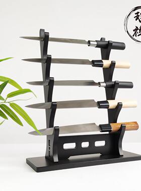瑞兆祥兵器架寿司刀菜刀架料理刀展示架笛子架箫架实木刀剑架剑托