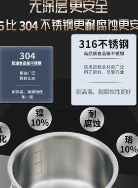 316不锈钢儿童小奶锅专用热油锅家用婴儿一体不粘锅油炸锅小炸锅