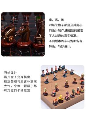 中国象棋三国文字象棋脸谱民族风格北京特色给外国人的礼物外国人