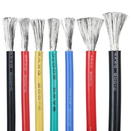 特软硅胶线耐高温线4/5/7/8/10/16/25/14AWG锂电池航模线汽车导线 - 图3