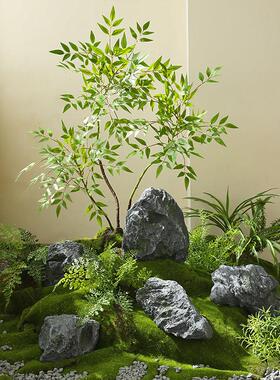 彷真玻璃纤维石头青龙石摆件奇石块造景庭院花园装饰假山景观假石