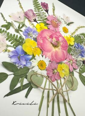 西西里花舍 相框画组合材料包压花干花手工DIY粘贴画滴胶植物标本