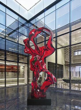 创意抽象太湖石客厅样板房摆件电视柜透明装饰家居雕塑艺术品