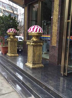 罗马柱底座路引花盆花架摆件展示台婚庆模型道具柱头欧式装饰摆设