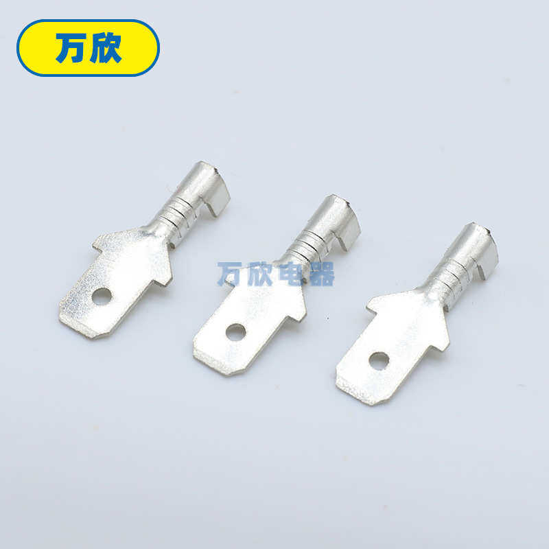 4.8插片  冷压式接线护套 镀锡酸洗0.5厚铜 611-4.8 公母对插端子,淘宝优惠券,粉丝福利购,淘宝优惠卷