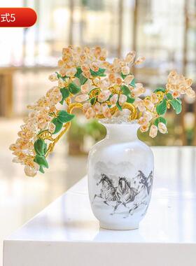 纯天然黄水晶发财树摆件招财摇钱树店铺公司客厅摆放乔迁开业贺礼