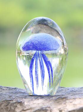 正品淄博璃发孩光年水琉母摆件海洋动物造景夜光送女朋友子新生日