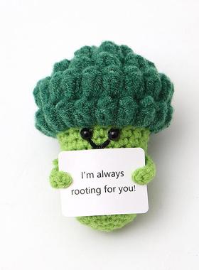 亚马逊跨境产品手工钩织毛线编织水果蔬菜卡通玩偶饰品摆件正能量