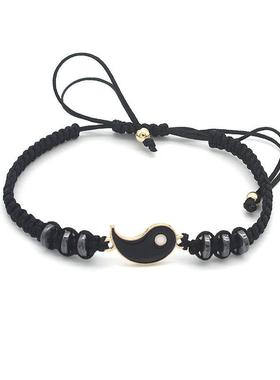 跨境爆款合金太极太极编织手链