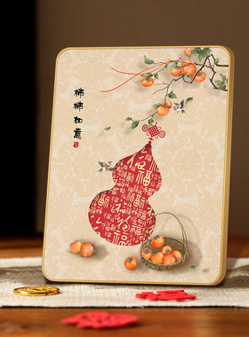 电视柜五福临门桌面摆件装饰摆件