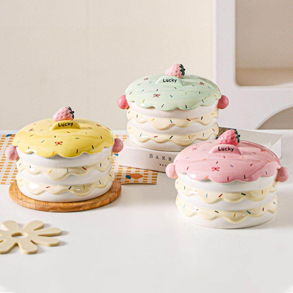 腾业可爱蛋糕泡面碗陶瓷宿舍学生带盖高颜值汤面碗大容量螺丝粉碗,淘宝优惠券,粉丝福利购,淘宝优惠卷