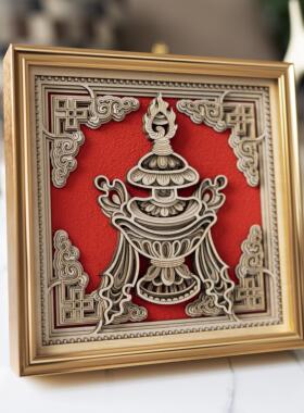 梯木叠雕抽象创意桌面摆件轻奢酒柜电视柜高档装饰品开业乔迁礼物