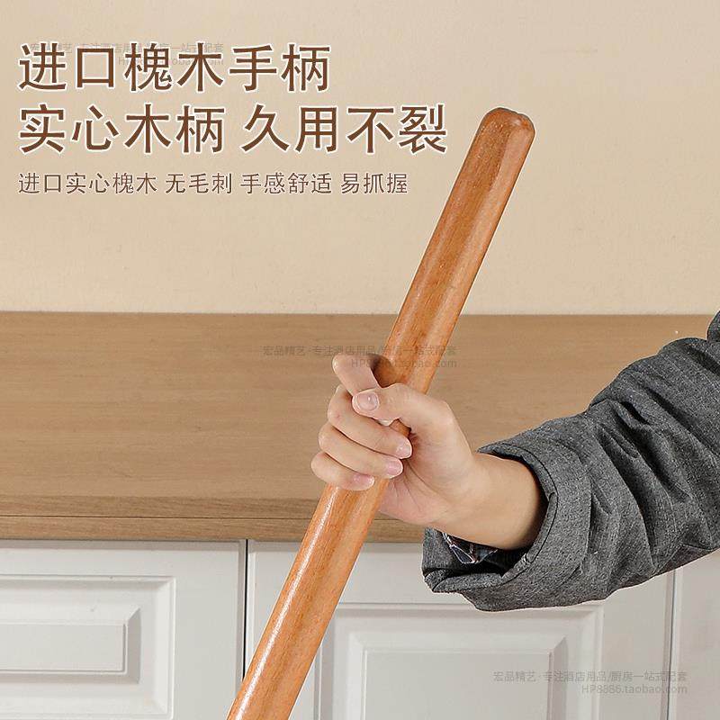 不锈钢加长水勺水舀子厨房长柄木柄勺土灶锅水勺水瓢汤瓢钢勺商用,淘宝优惠券,粉丝福利购,淘宝优惠卷