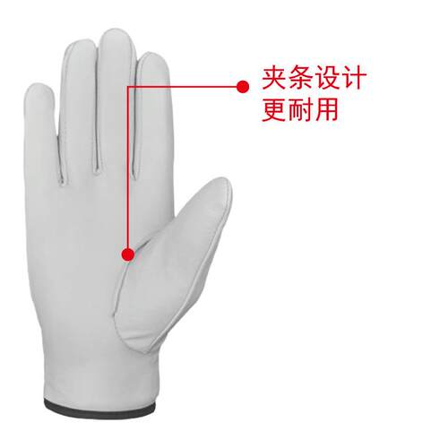 司机手套电焊短款日本白色牛皮Cowhide Leather Safety Gloves - 图1
