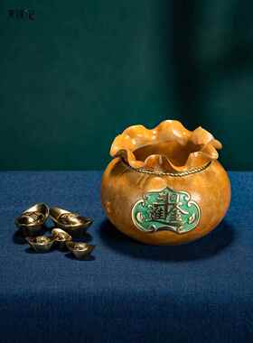 全铜制品日锦，豆锦，聚宝盆，铜饰品，家居饰品，客厅，入口，办