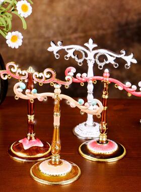 欧式复古耳环耳钉项链挂架创意祥云首饰架金属工艺品婚庆礼品摆件