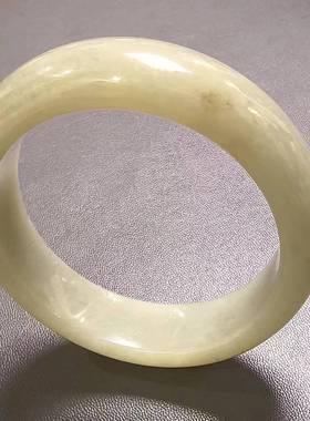 捡漏 天然和田玉 手镯 74.94g 内直径57mm (附鉴定证书）