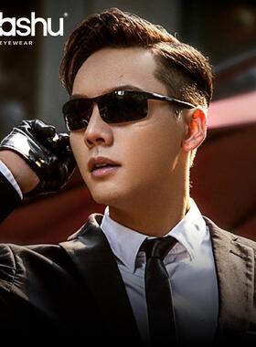 成品带有度数配近视太阳眼镜男士太阳镜偏光定制钓鱼驾驶开 车专