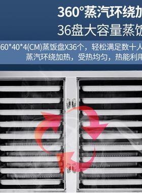 蒸饭柜双控电热蒸饭机电气燃气蒸饭车蒸箱堂厨房工程设备