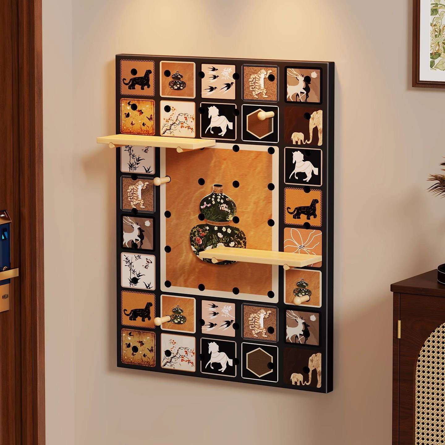 Hole board entrance entrance porch storage rack multi-functional partition accessories styling wall wall decoration display rack