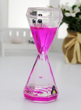 网红创意钻石减压油漏水晶油滴亚克力摆件工艺品沙漏学生礼品