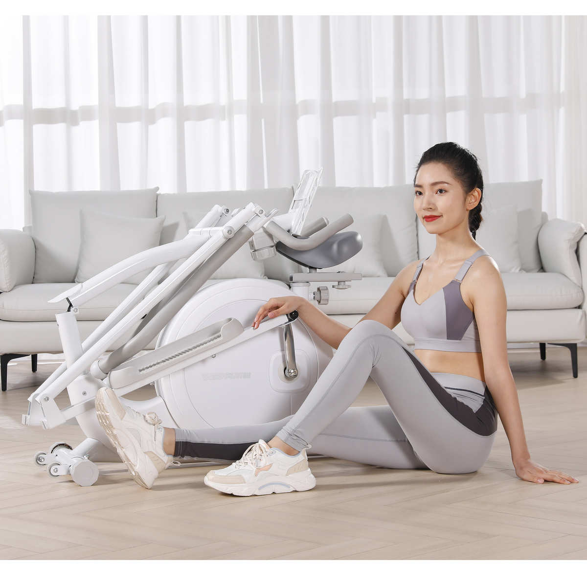 Elliptical machine, household magnetically controlled exercise bike, indoor spinning bike, magnetically controlled silent space walker, fitness equipment