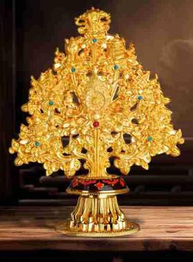 八宝吉祥树供水杯套装吉祥树摆件镀金工艺品供水杯摆件抖音视频号