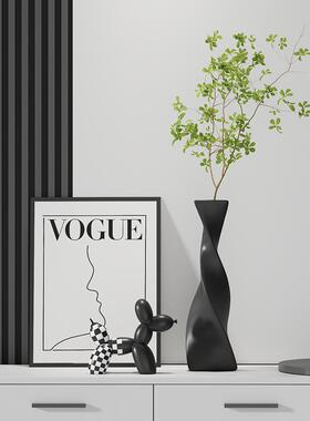 电视台面装饰品花瓶绿色植物高端无障碍豪华客厅壁龛悬挂入口大厅