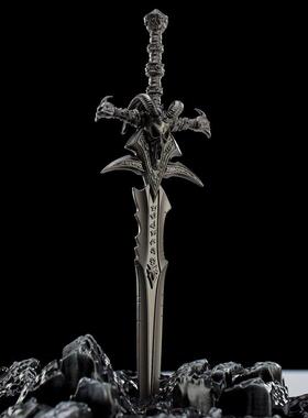 魔兽游戏周边巫妖王霜之哀伤14CM全金属工艺品摆件模型