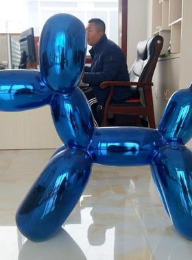 不锈钢抽象小狗景观雕塑户外花园广场商场步行街装饰卡通美陈摆件