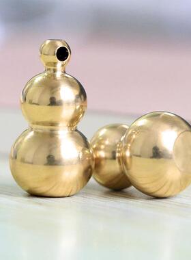 迷你黄铜实心纯铜小号葫芦钥匙扣汽车铜葫芦挂件镜面抛光创意铜艺