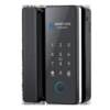 Wiring-free fingerprint glass door lock intelligent voice reminder frameless single and double opening attendance office