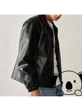 J 71985 Men's Loose Biker Jacket 机车皮衣
