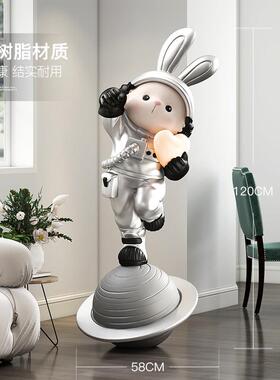 大型兔子客厅落地装饰2023兔年摆件家居饰品电视柜旁乔迁新居礼品