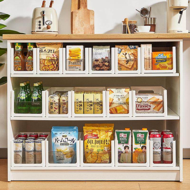 整体橱柜收纳盒厨房直角长方形桌面整理盒子日式零食杂物储物盒收,淘宝优惠券,粉丝福利购,淘宝优惠卷