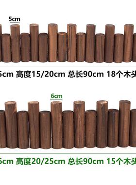 碳化防腐耐磨连木栅栏阳台隔断装饰田园风花园围栏厂家直供护栏
