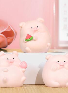 猪你快乐鸭迷你摆件可爱卡通微景观树脂装饰桌面小摆件生日礼物