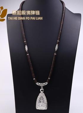 正宗泰国黑椰壳佛牌链镀金镀银不掉色短款颈链单挂款男女通用