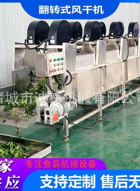连续式果蔬沥水风干机袋装食品豆干翻转式风干机叶菜清洗风干设备