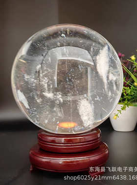 优质透明白水晶熔炼球摆件批发开业乔迁礼品连云港东海水晶工厂