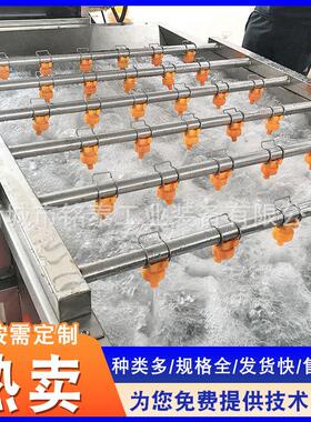 胡萝卜彩椒气泡清洗机夏威夷果清洗机设备喷淋式果蔬清洗机
